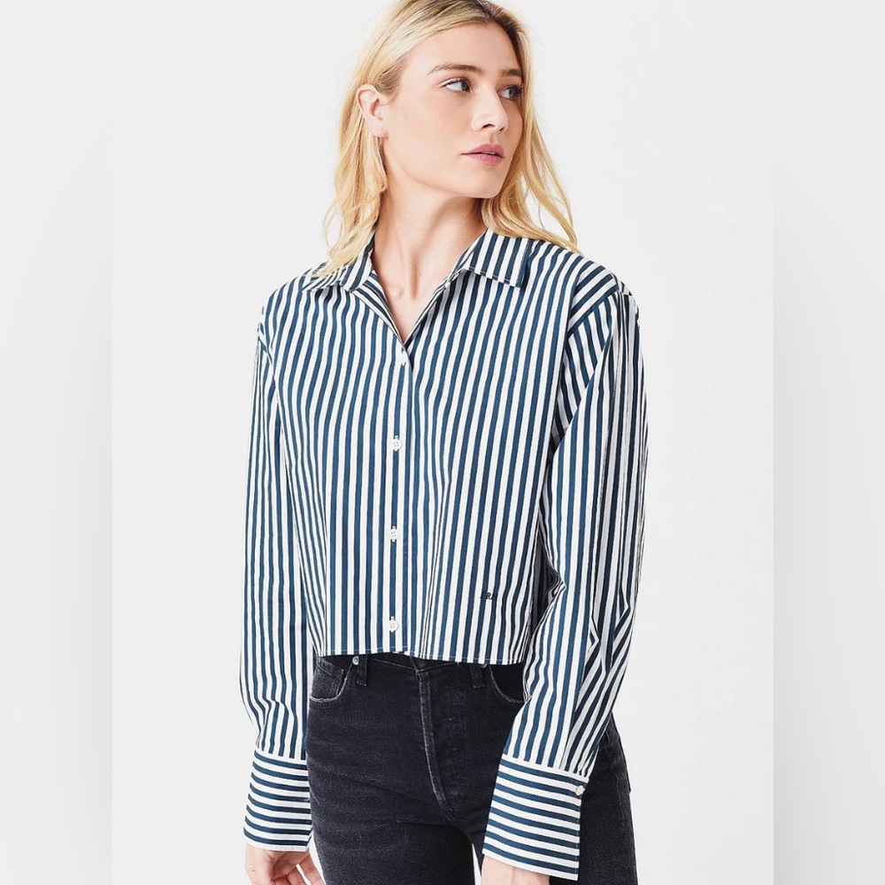 FRAME Cutoff Oversized Shirt